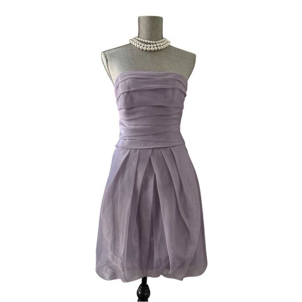 Vera Wang Strapless Chiffon Dress bridesmaid prom